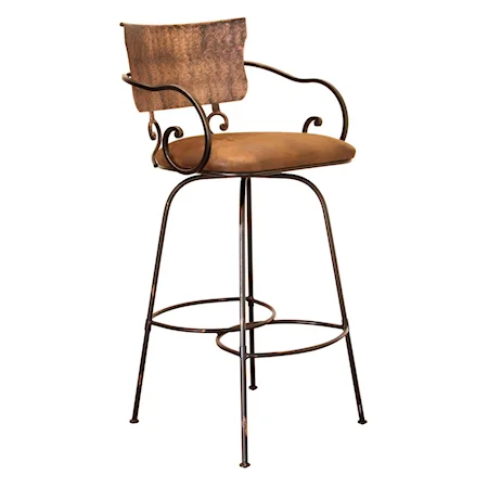 30" Swivel Hand Forged Barstool